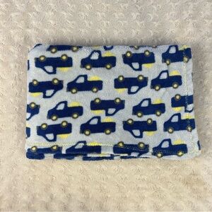 Baby Gear Pickup Truck Blanket Blue Gray Yellow Vehicle Automobile Lovey